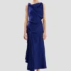 Vestido midi Posy en índigo brillante