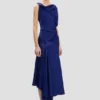 Vestido midi Posy en índigo brillante