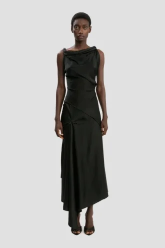 Vestido midi Posy en negro