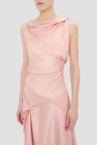 Vestido midi Posy en rosa empolvado Vestido midi Posy en rosa empolvado