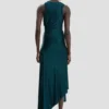 Vestido Twist en verde azulado oscuro Vestido Twist en verde azulado oscuro