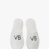 Zapatillas de rizo bordadas VB en blanco Zapatillas de rizo bordadas VB en blanco