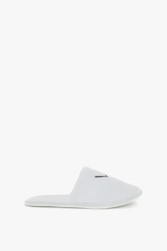 Zapatillas de rizo bordadas VB en blanco