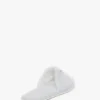 Zapatillas de rizo bordadas VB en blanco Zapatillas de rizo bordadas VB en blanco
