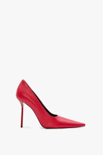 Zapatos de tacón de aguja The Victoria 100 en piel roja