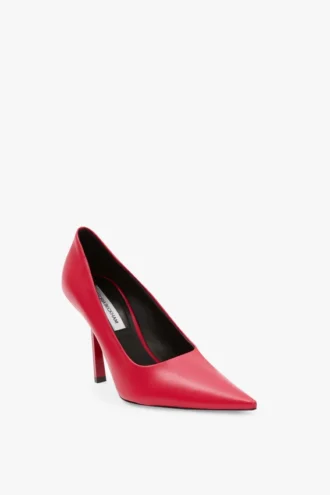 Zapatos de tacón de aguja The Victoria 100 en piel roja