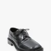 Zapatos planos con cordones de piel negra Zapatos planos con cordones de piel negra