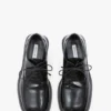 Zapatos planos con cordones de piel negra Zapatos planos con cordones de piel negra